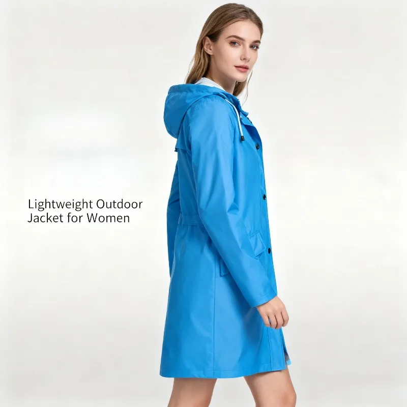 

2025 Autumn/Winter New Collection Women's Mid-Length Windproof Jacket for Outdoor Hiking