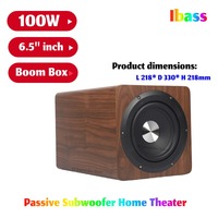 Newest Ibass 100W High-power Speaker Home Theater Hi-FI Bass 6.5-inch Wooden Active Subwoofer 110V-220V Wide Voltage BOOMBOX