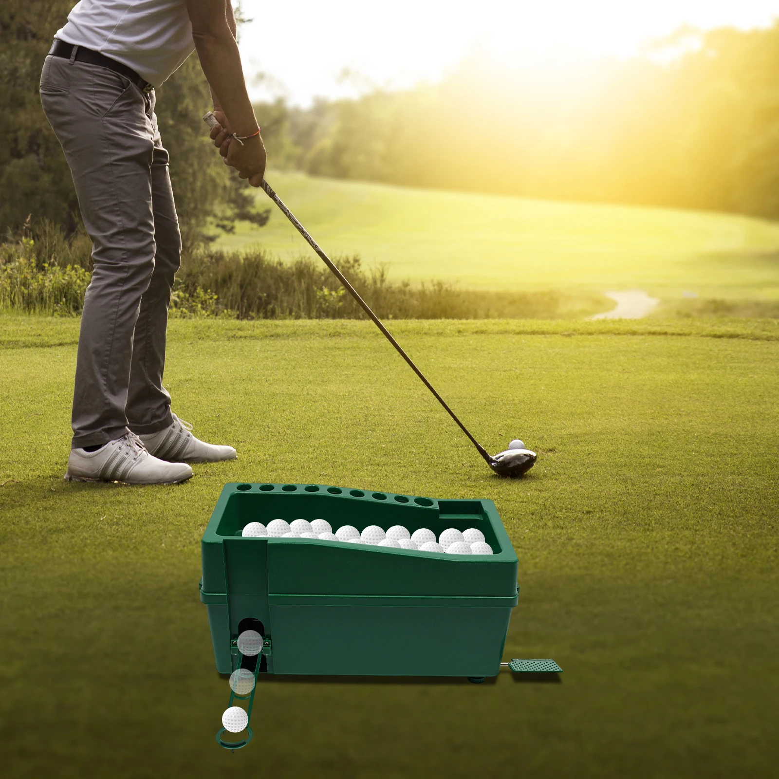 Golf Balls Automatic Driver for Indoor Simulators and Golf Driving Range Teeing Machines, Golf Ball Dispenser Tee, Swing Trainer