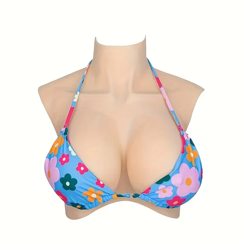 Silicone Deformable Breast Pad for Crossdressers Fake Breast Enhancer Beginner Huge Tits Transgender Boobs Natural Look, C-G Cup
