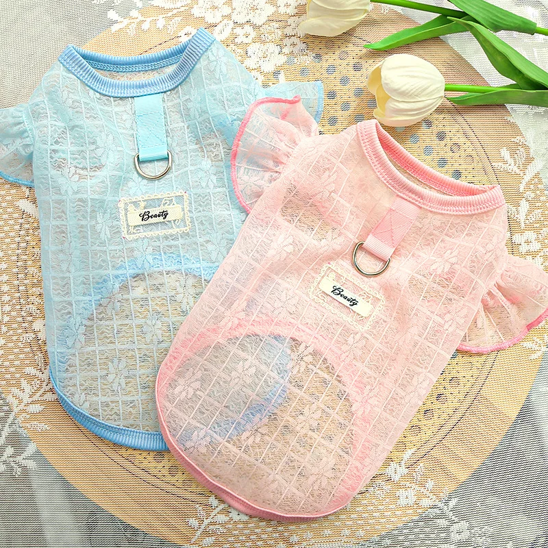 

Breathable Dog Clothes For Small Medium Dogs Cats Summer Breathable Puppy Vest T-shirt XS-2XL Kitty T Shirt Pet Costume