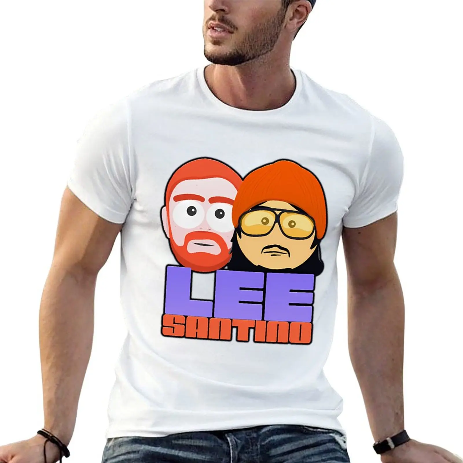 Camiseta masculina Bobby Lee Andrew Santino Are Best Bad Friends, camiseta de algodão 100% algodão, camiseta 100%