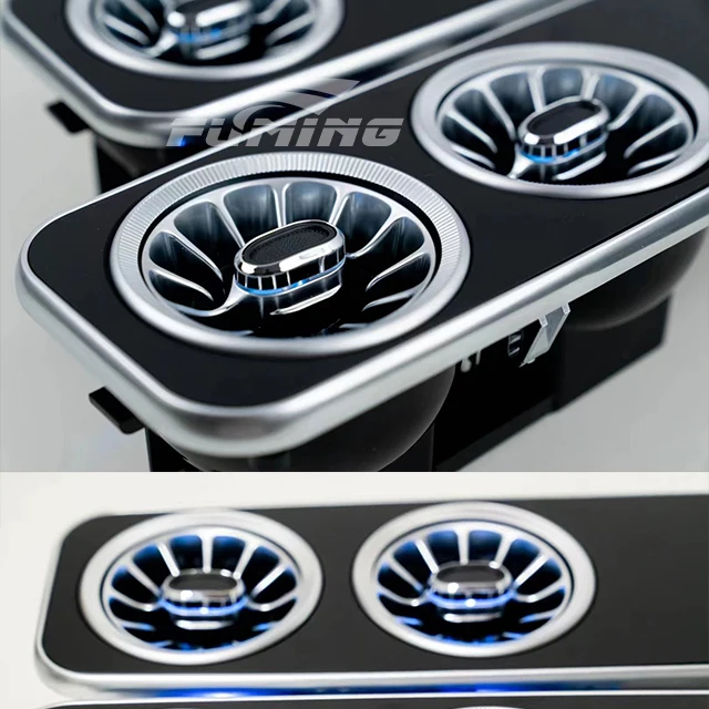 Vito V-Class (V250 V220 V260) الكربون الزخرفية منفذ الهواء مصباح لتهيئة الجو التوربينات زهرة تصميم نمط قطع غيار السيارات