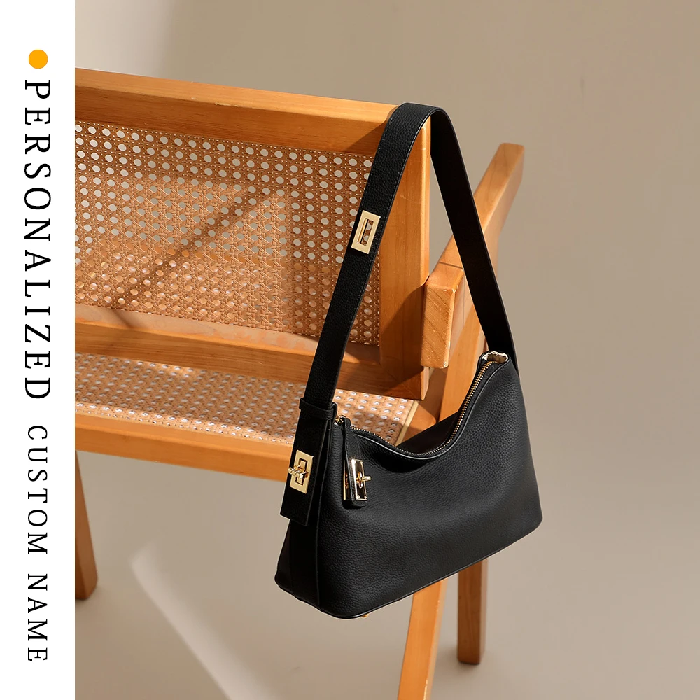 

New first-layer cowhide women's bag commuting dumpling bag high-end crossbody bag handbag shoulder bag free first letter hot