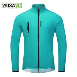 WOSAWE New Cycling Jacket Windproof Bike Windbreaker Men Bicycle Gilet Lightweight Outdoor MTB Sports Wind Jacket