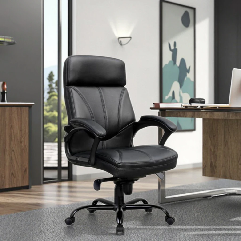 Modern Design Luxury Synthetic Leather Heavy Duty Large Executive Office Chair with Swivel Boss Feature