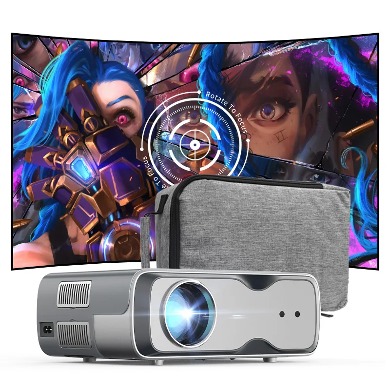 OEM For Google TV 4K Projector 1200 ANSI DTS Auto Focus Outdoor Movie NFC Intelligent Voice 2G RAM HIFI Stereo