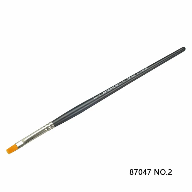 TAMIYA 87045/87046/87047 High Finish Flat Brush No.02/No.0/No.2 Modeling Brush HF Model Figure Coloring Paint Pen Craft Tools