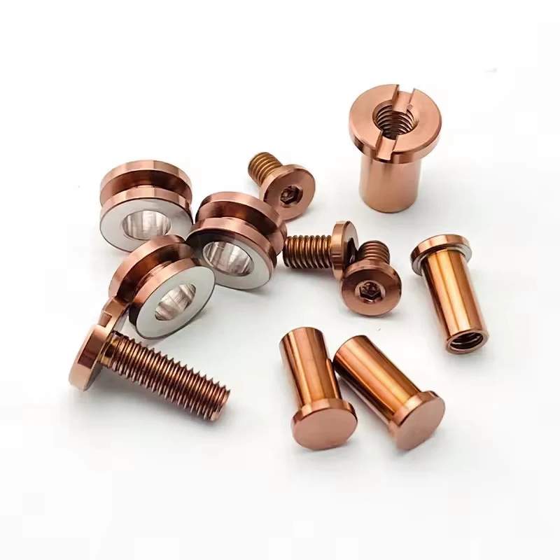Full Sets XM-18,3.5'' Knife Handle Screws Spindle Screw XM18,3.5'' Titanium Alloy Support Shaft Fixing Screw
