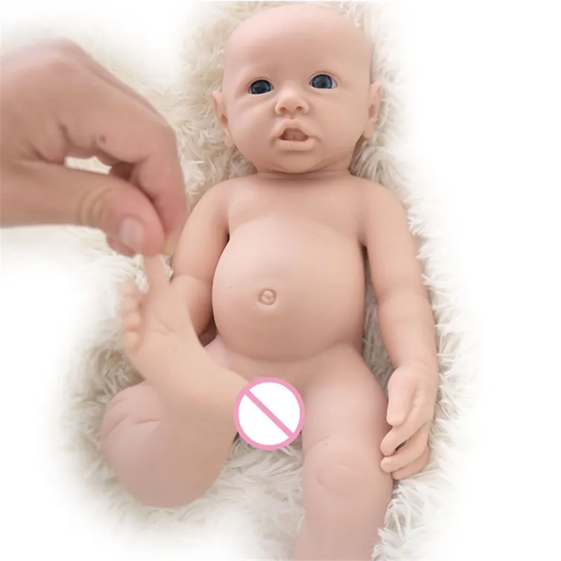 

New Girls Reborn Doll Kit 16inch Full Body Solid Silicone Reborn Doll Kit Unpainted Newborn Baby Pеборн Mальчик