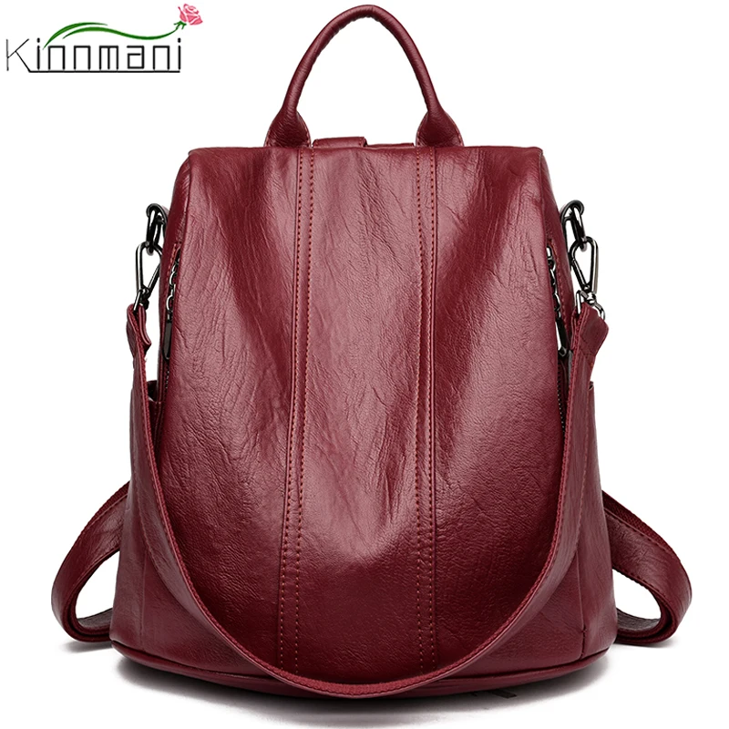 Women Leather Backpack High Quality Travel Backpack Casual Lides Shoulder Bags for Teenagers Girls Fashion School Bags Sac A Dos