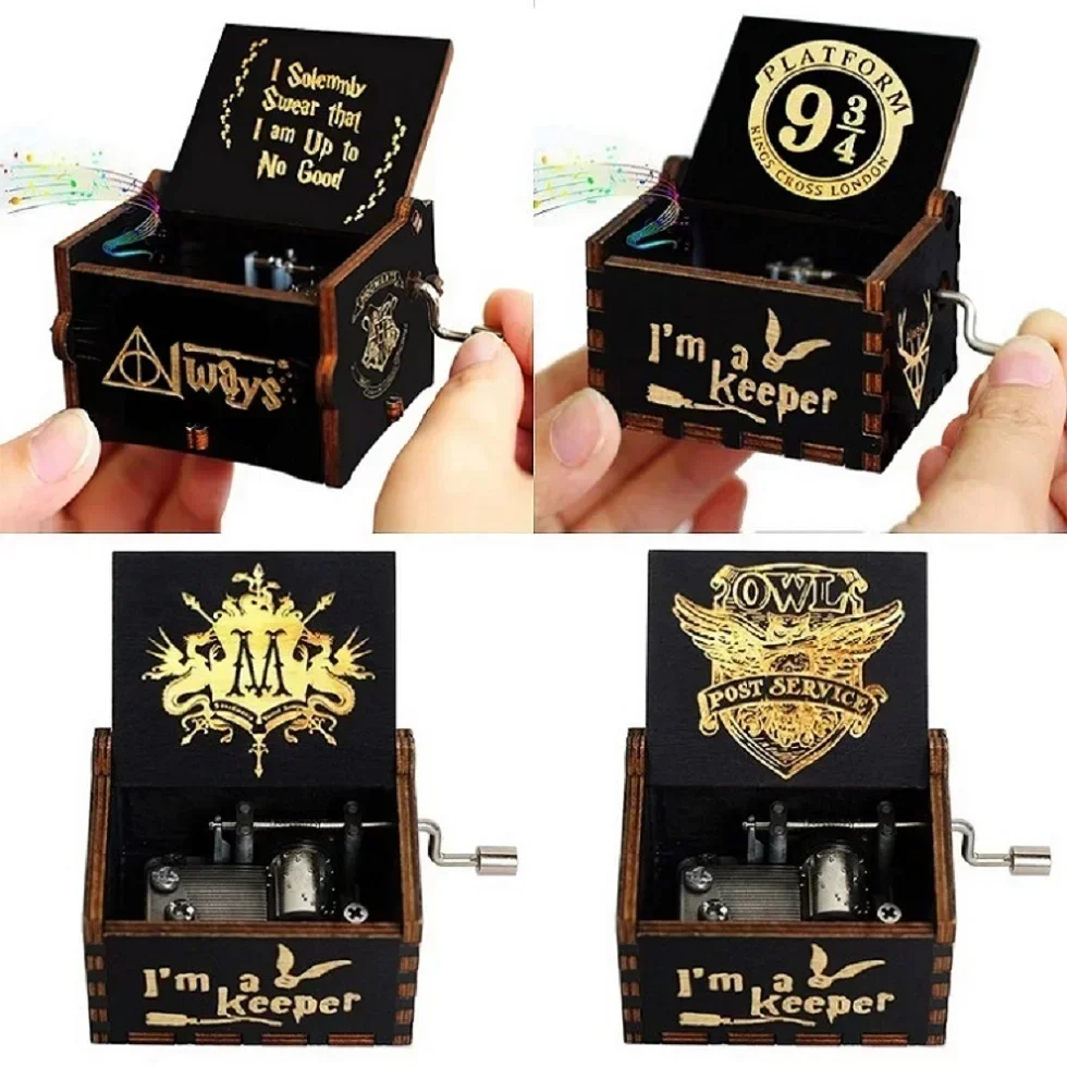 Wooden Hand Crank Queen Music Box Harry Potter Music Box Children's Holiday Gifts Christmas Gifts New Year Gift