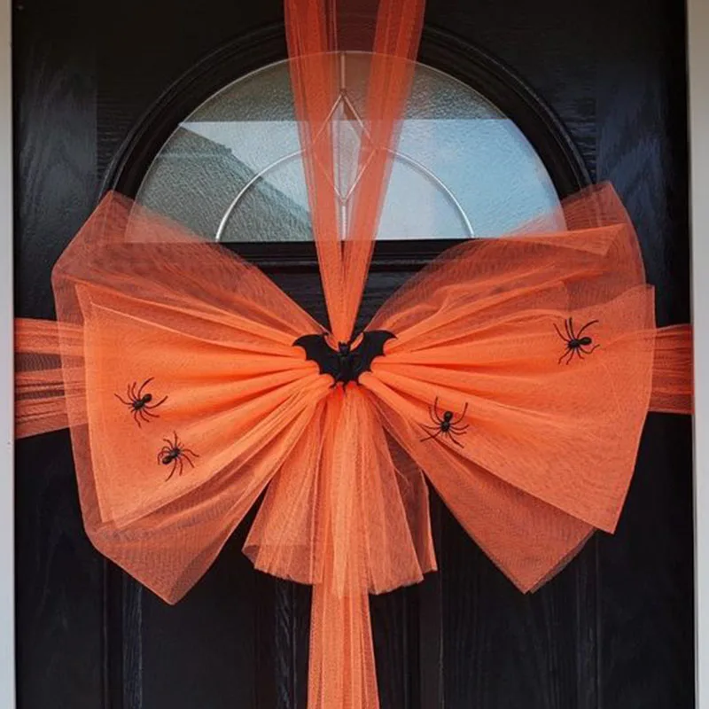 Halloween Gauze Tulle Door Decorations, Halloween Creepy Cloth Spooky Halloween Decorations for Haunted Houses Door Decorations