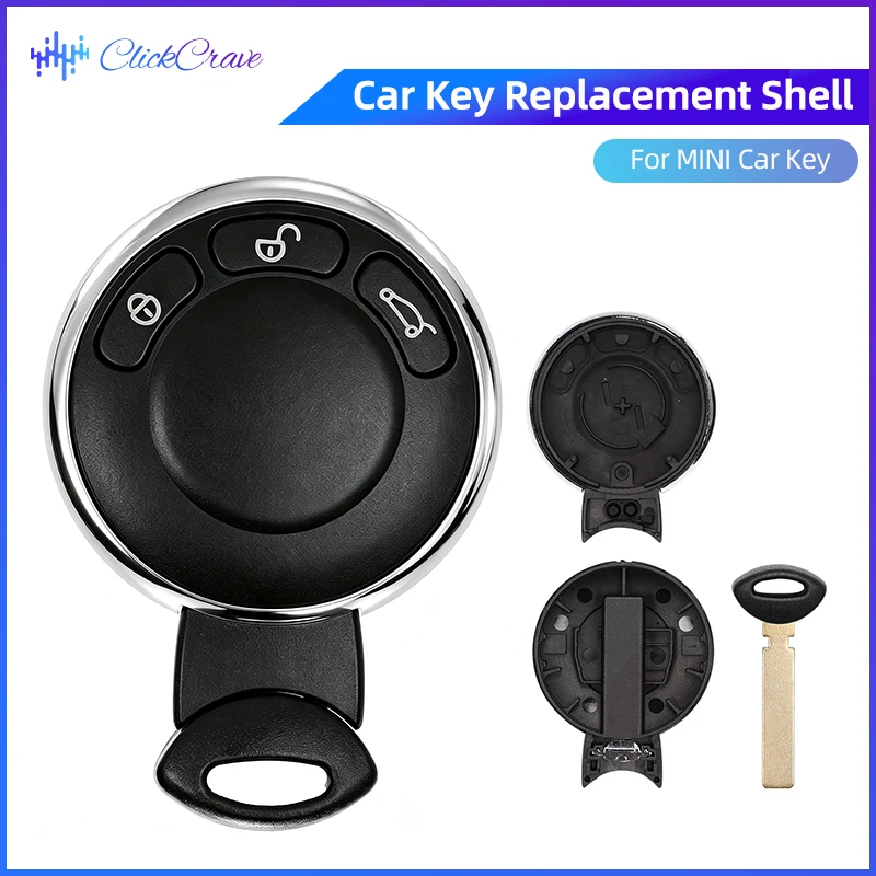 Remote Car Key Shell For BMW MINI Cooper R58 R56 R57 Cabrio R60 R61 Clubman Countryman 3 Button Smart Keyless Replacement Case