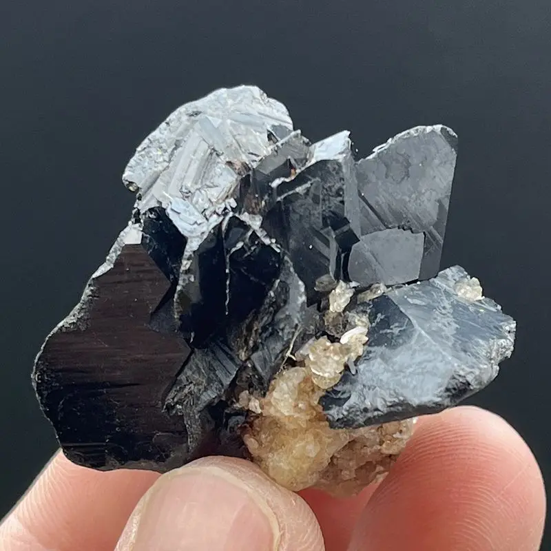 

Natural black tourmaline and white crystal symbiosis crystal cluster mineral home decoration healing stone