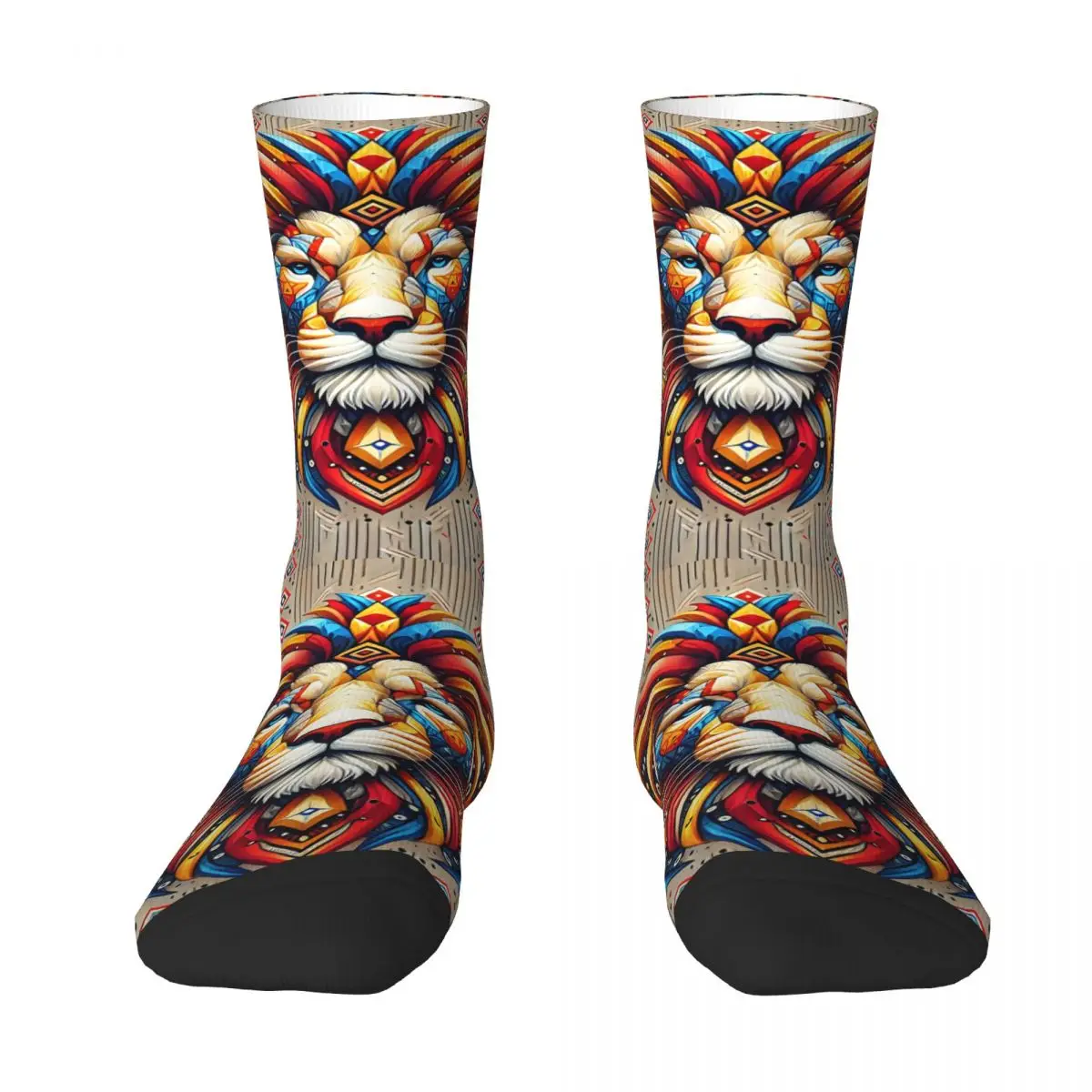 Lion Mandala Kawaii Socks School Cartoon Pattern Socks