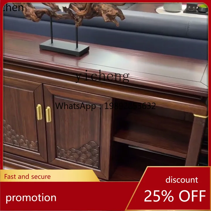 

YFY Style Solid Wood Sideboard Simple Living Room Wall-Mounted Storage Cabinet Furniture