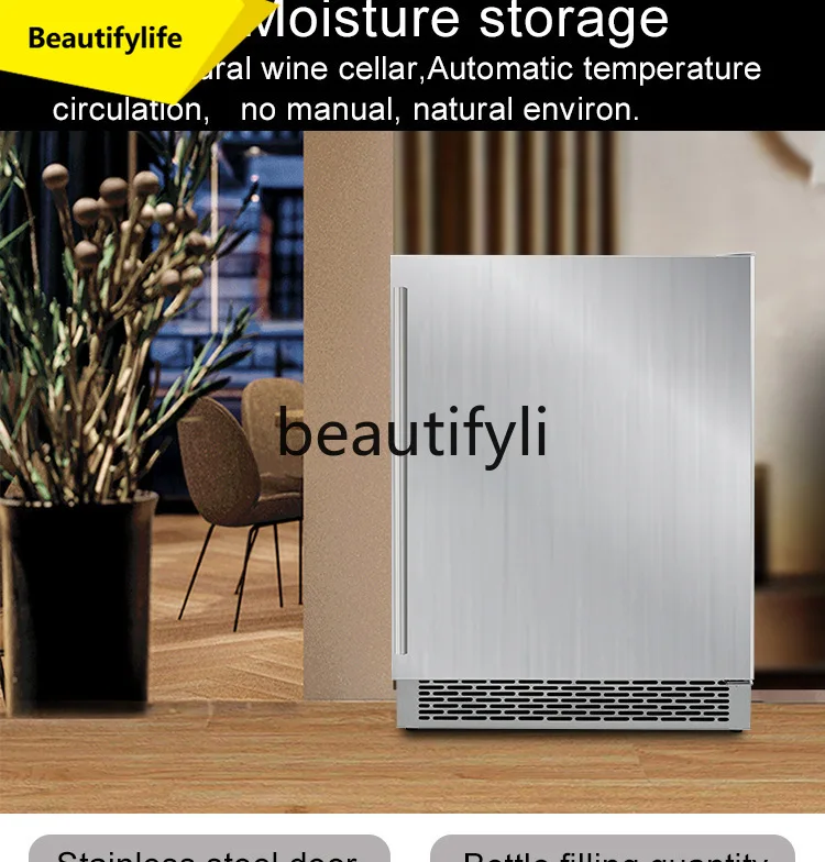 

A61 Constant Temperature Household Air Cooling Frost-Free Compressor Wine Cabinet Intelligent Storage Beverage Refrigeration
