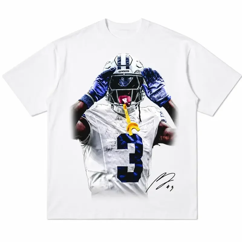 Menswear Stylish Sporty Football Graphic T-Shirt - Men's Casual Cotton Short-Sleeve Game Day Sports Fan Streetwear Shirt