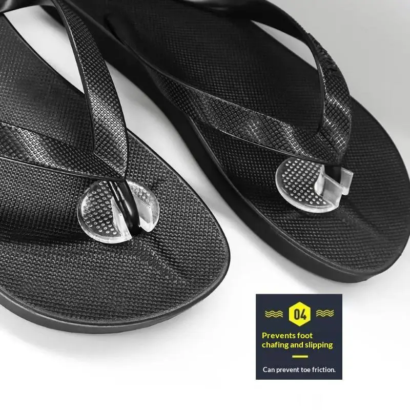 2 Paar weiche Silikon-Fußpolster für die Vorfußpartie, rutschfest, transparente Zehenschützer für Flip-Flops, Sandalen, Schuheinlagen. – Detail 3