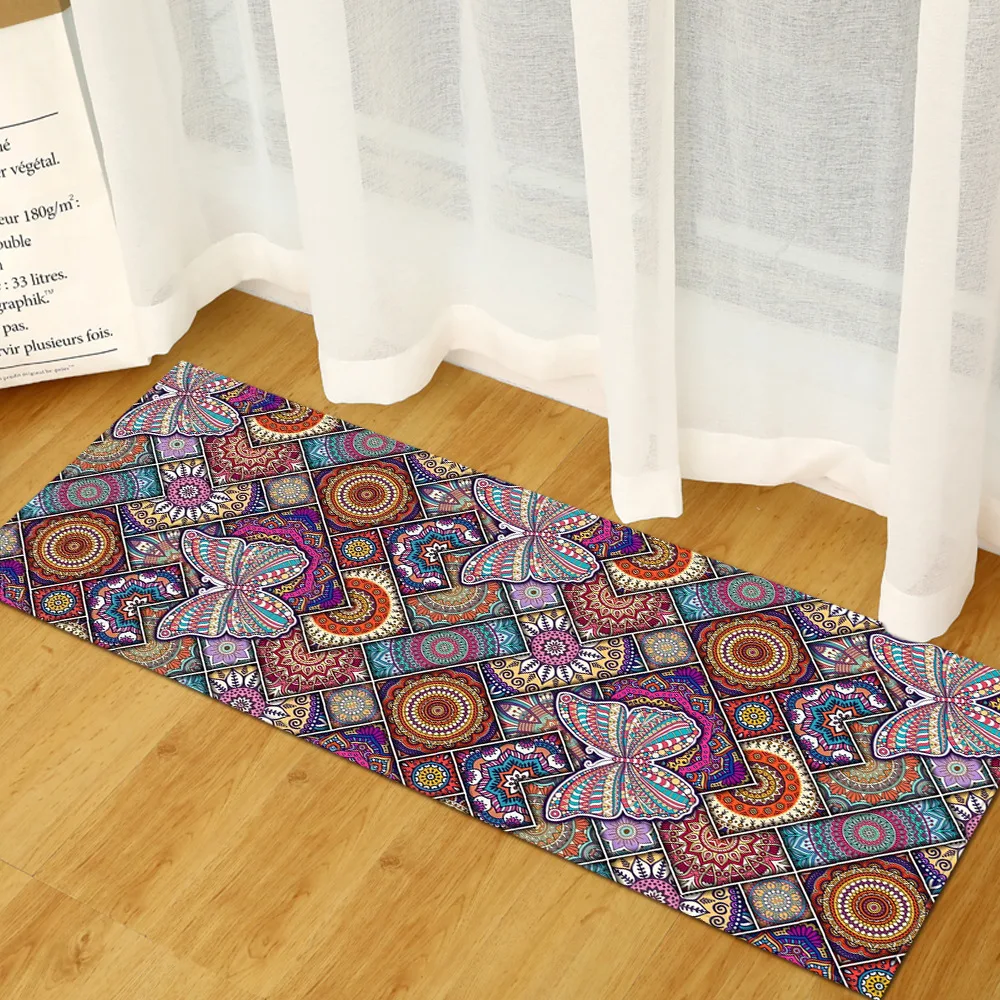 Bohemian Carpet Antislip Water Absorbing Carpet Bohemia Style Water Absorption Area Rug for Kitchen Livingroom Bathroom Door Mat