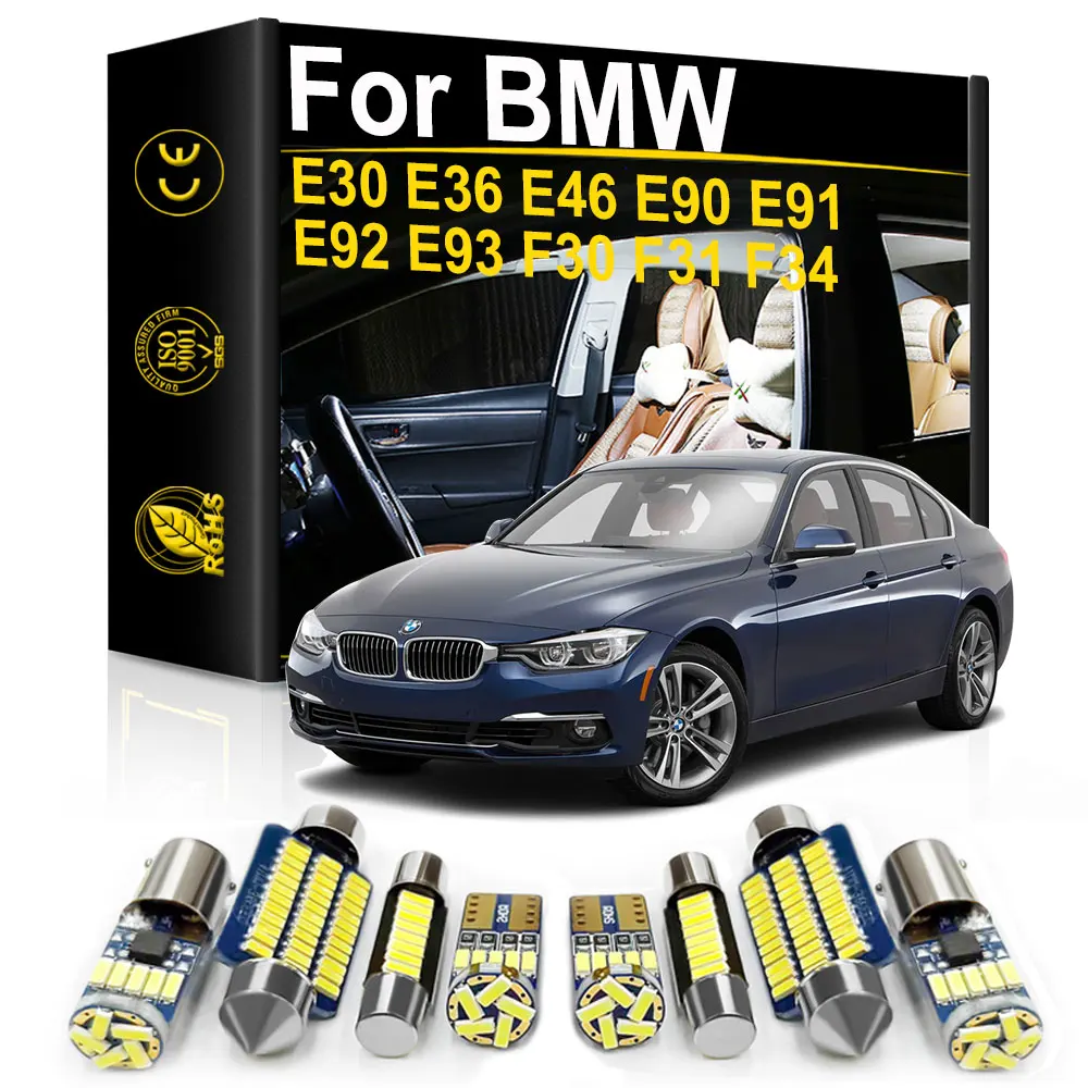 

For BMW 3 Series E30 E36 E46 E90 E91 E92 E93 F30 F31 F34 320i 320d 320e Coupe Touring 1982-2017 Car Interior LED Light Canbus