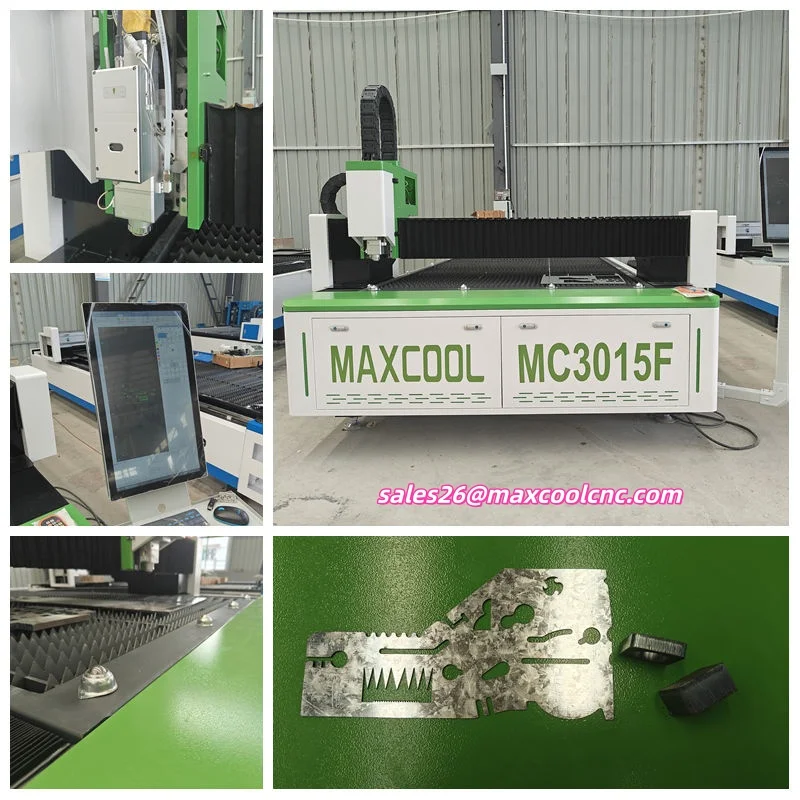 MAXCOOL Laser Metal Cutting Machine 3015 1500w 2000w 3kw 6kw Fiber Laser Cutter Machine Carbon Steel Laser Cut Machinery 5x10ft