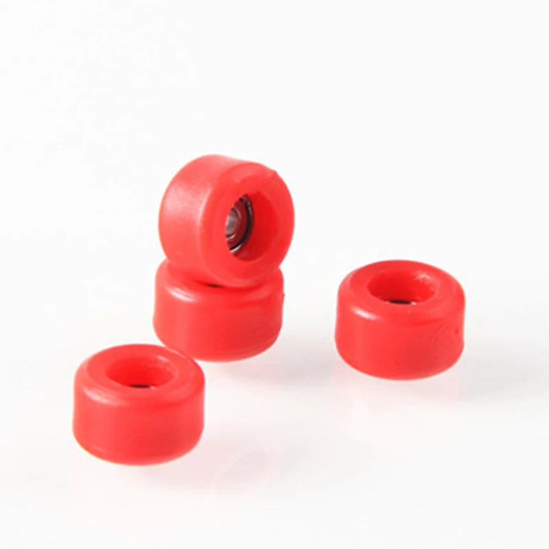 4 個ウレタン CNC ベアリングホイールフィンガーボード用プロフェッショナル PU + 金属ミニフィンガースケートボードホイールおもちゃの部品