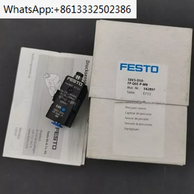 

FESTO SDE5-D10-FP-Q6E-P-M8 SDE5-D10-FP-Q6-P-K Pressure Sensor 542897 542899