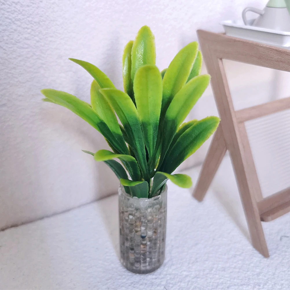 

4Pcs Realistic Miniature Potted Plants Resin Micro Bonsai Decoration Small Flower Pot Home Office Garden