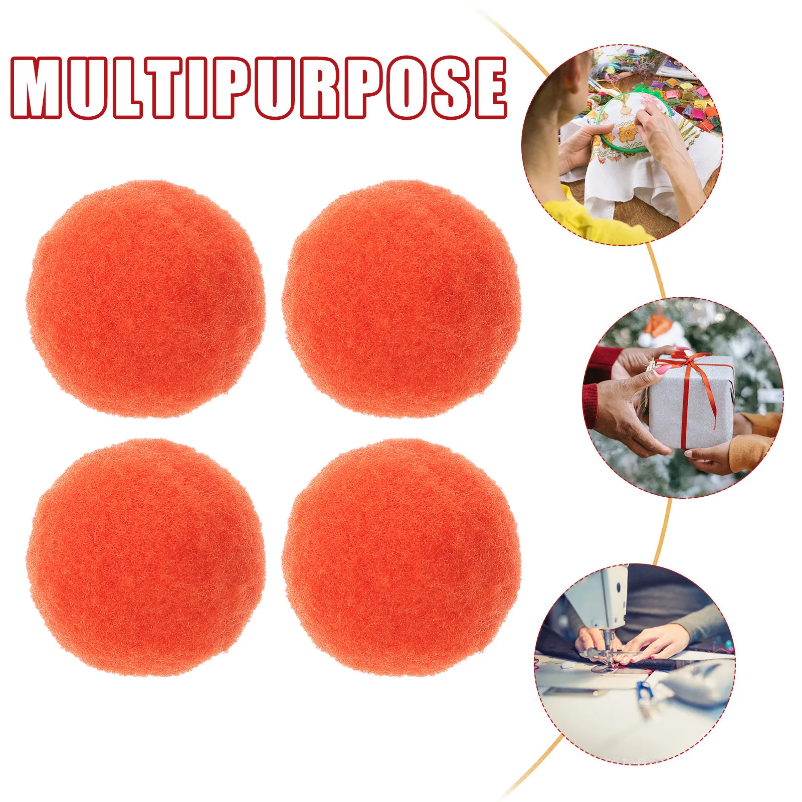 2000Pcs Colorful Elastic Polyester Craft Ornament For Party Decor Christmas Crafts Decoration