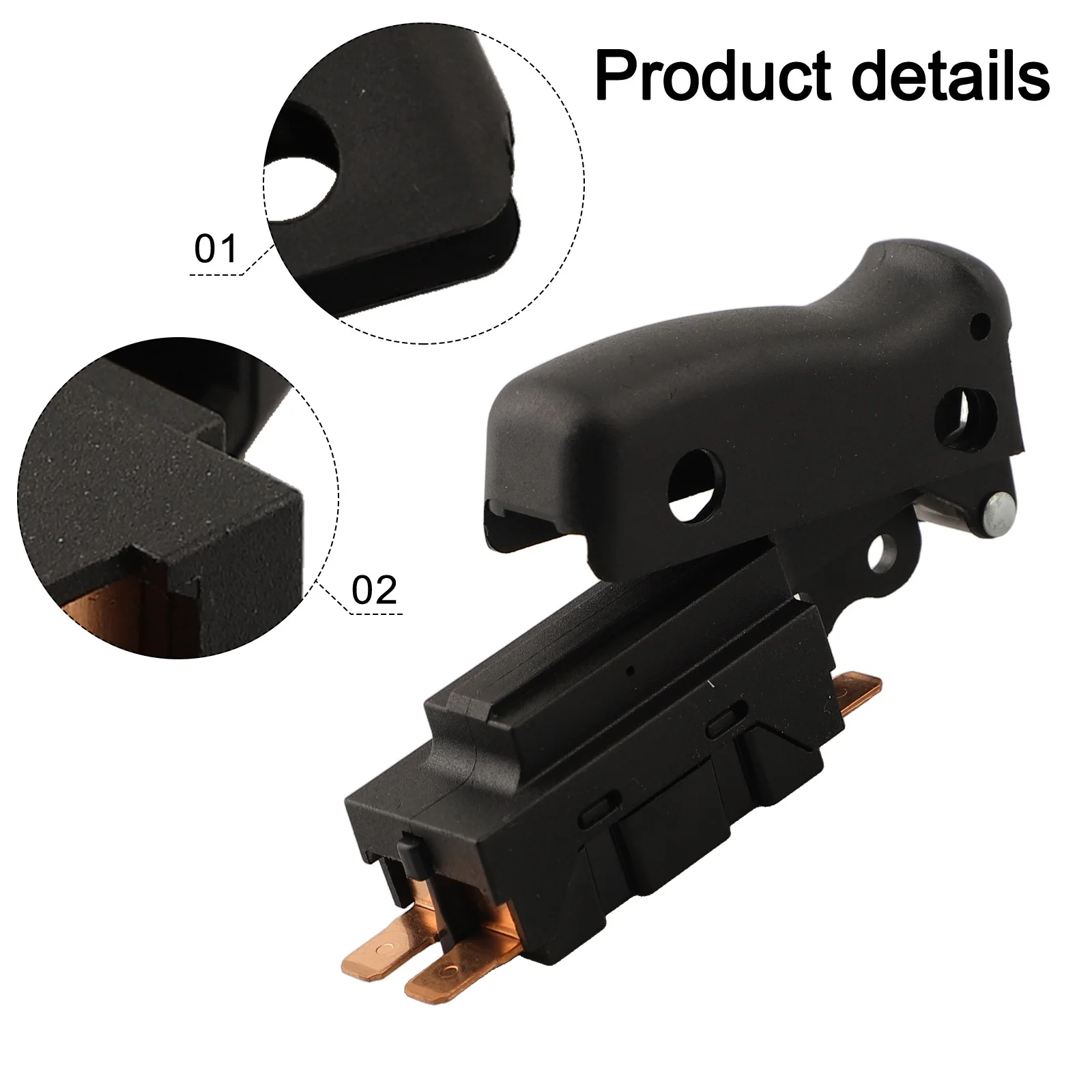 

Electric Brake Switch Power Tool Switch Black as Picture Electric Tool Switch Parts Fits DW706 Miter Saw Fits DW703 Miter Saw