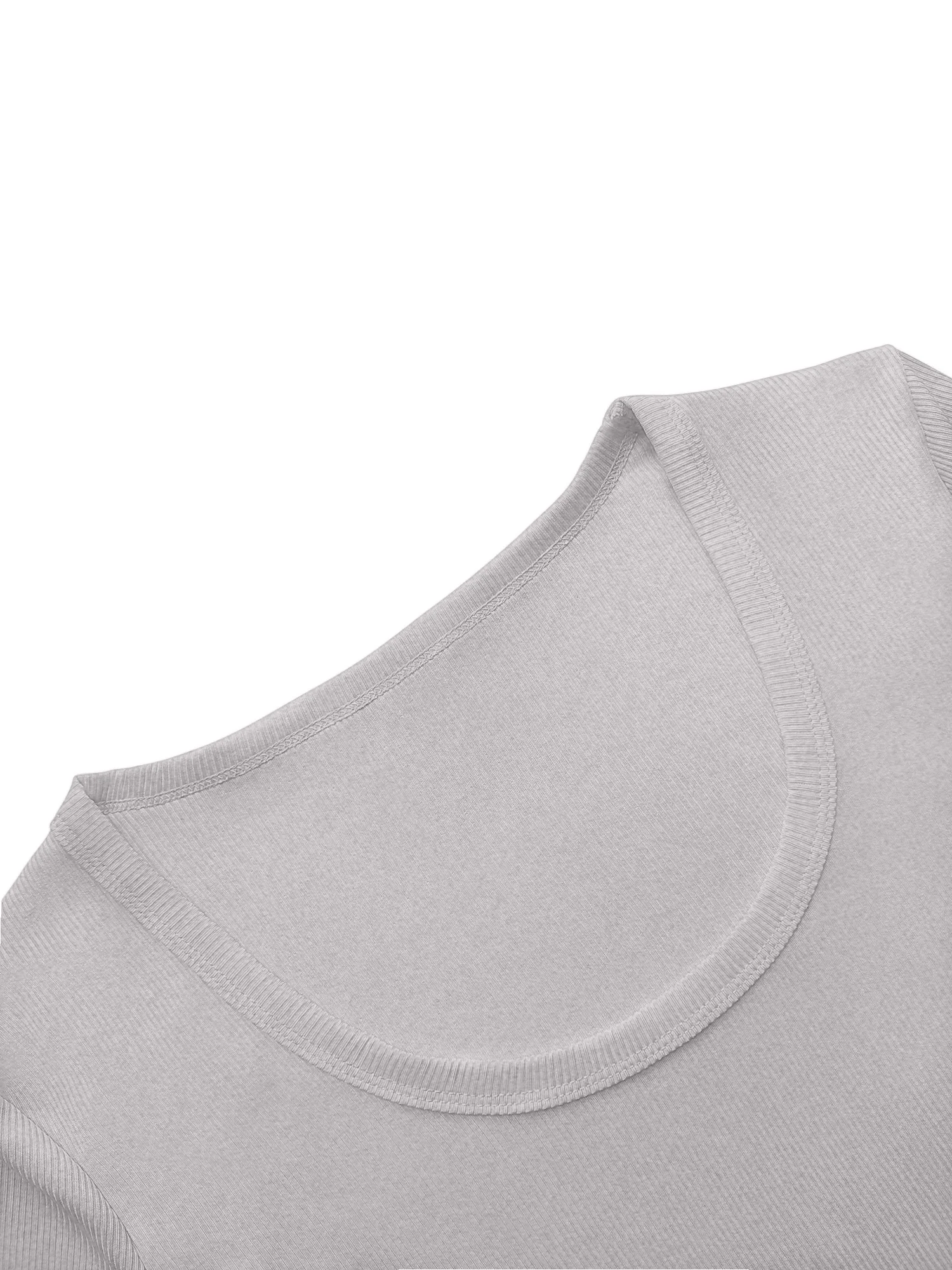 Sweat-Friendly Athletic Crop Shirt, Wide Square Neck Blouse for Fitness Classes & Active Daily Wear view 5