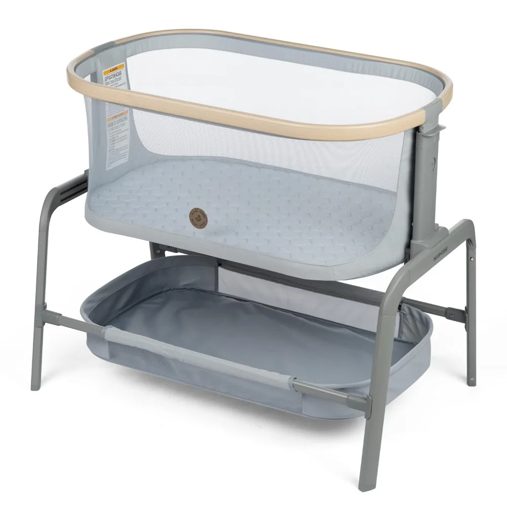 Iora Baby Bassinets Bedside Sleeper, Portable Bassinet, Infant Bedside Sleeper Crib, Height Adjustable, Breathable Mesh