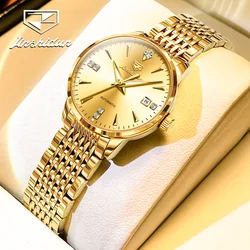 JSDUN Luxury Ladies Automatic Mechanical Watch Original Stainless Steel Business Lady Wrist Watch Fashion Elegant Women Watches