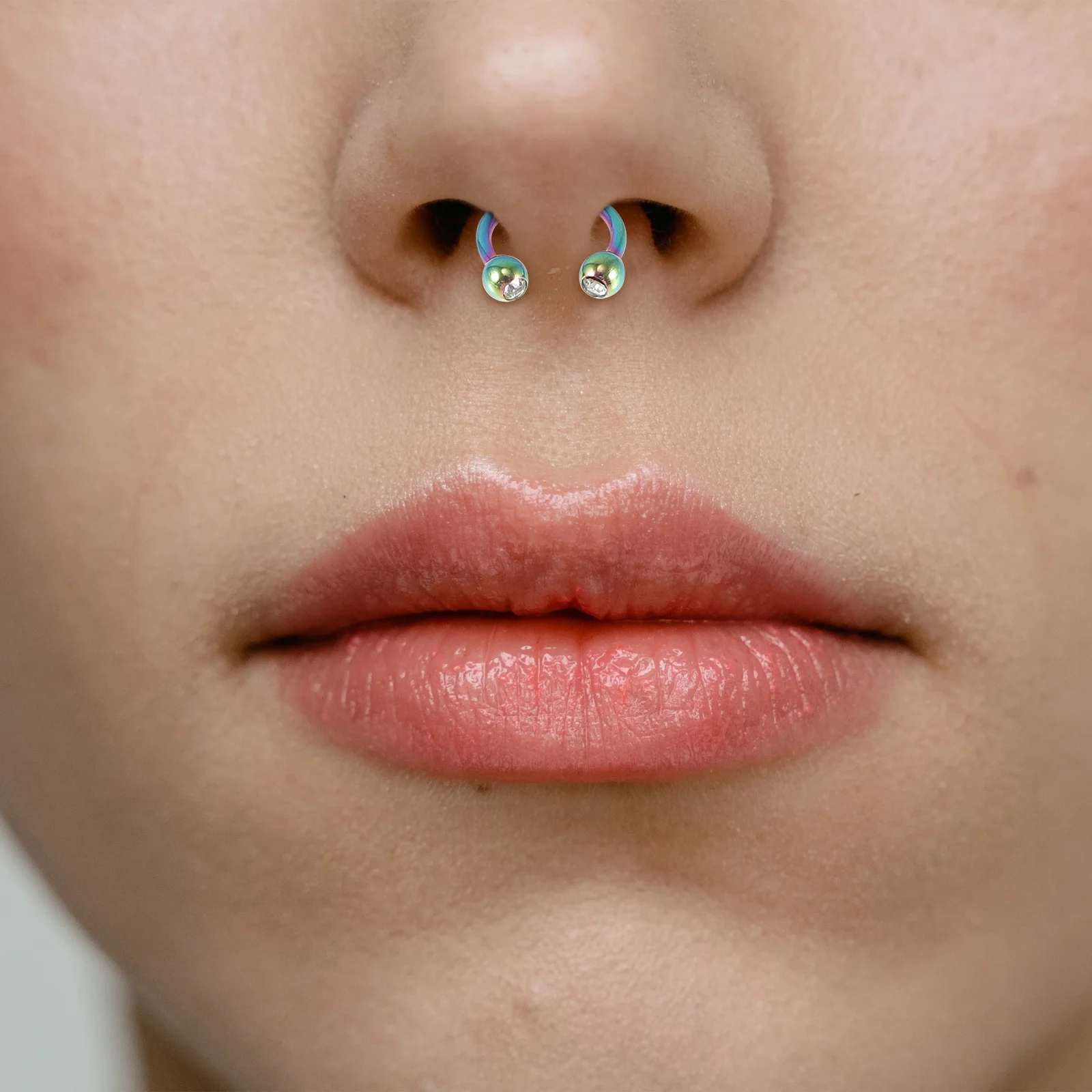 

40 Pcs Stainless Steel -inlaid Lip Earrings Nose Piercing Fake Pircin Jewelry Perforation