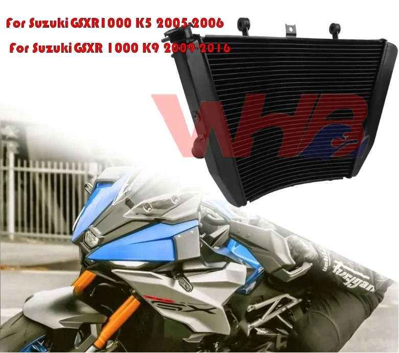 

EU quality Motorcycle Replacement Aluminum Cooling Water Cooler Radiator Fit For Suzuki GSXR1000 K5 2005-2006 GSXR1000 K9 09-16