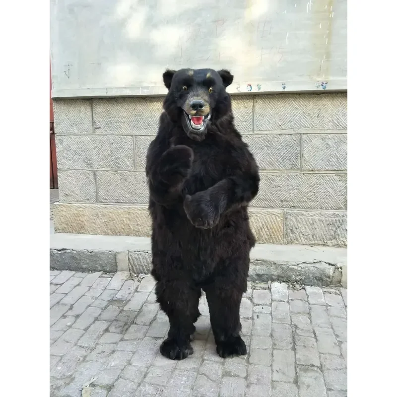 for Modern Large Black Bear Statue Creative Animal Sculpture Home Living Room Decor Mall Entrance Display Art Ornament Gift