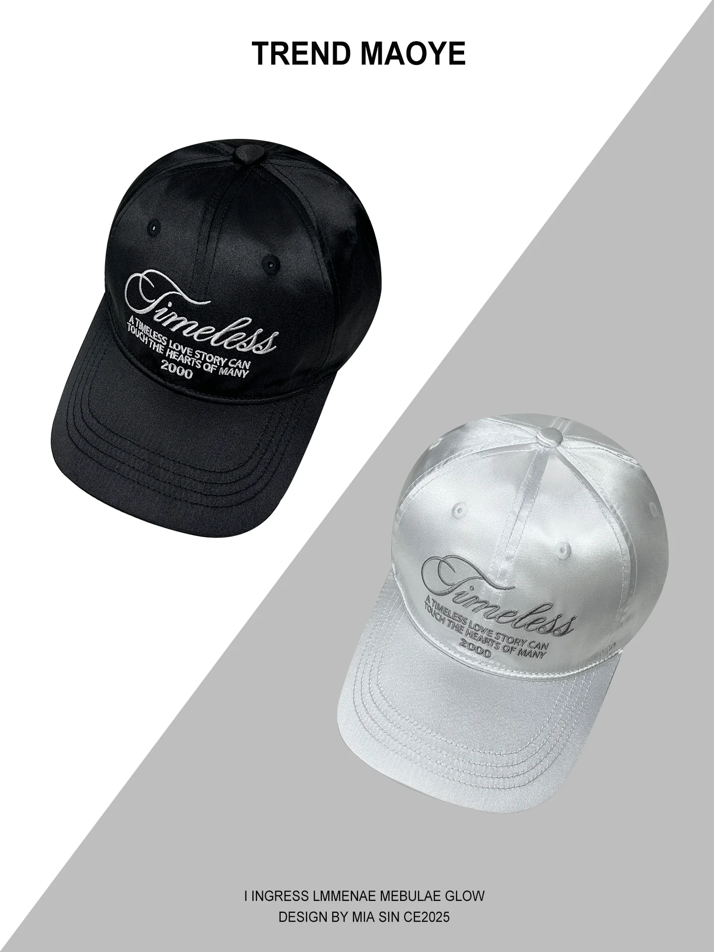 

Embroidered letter baseball cap women soft top deepened quality big head circumference simple cap