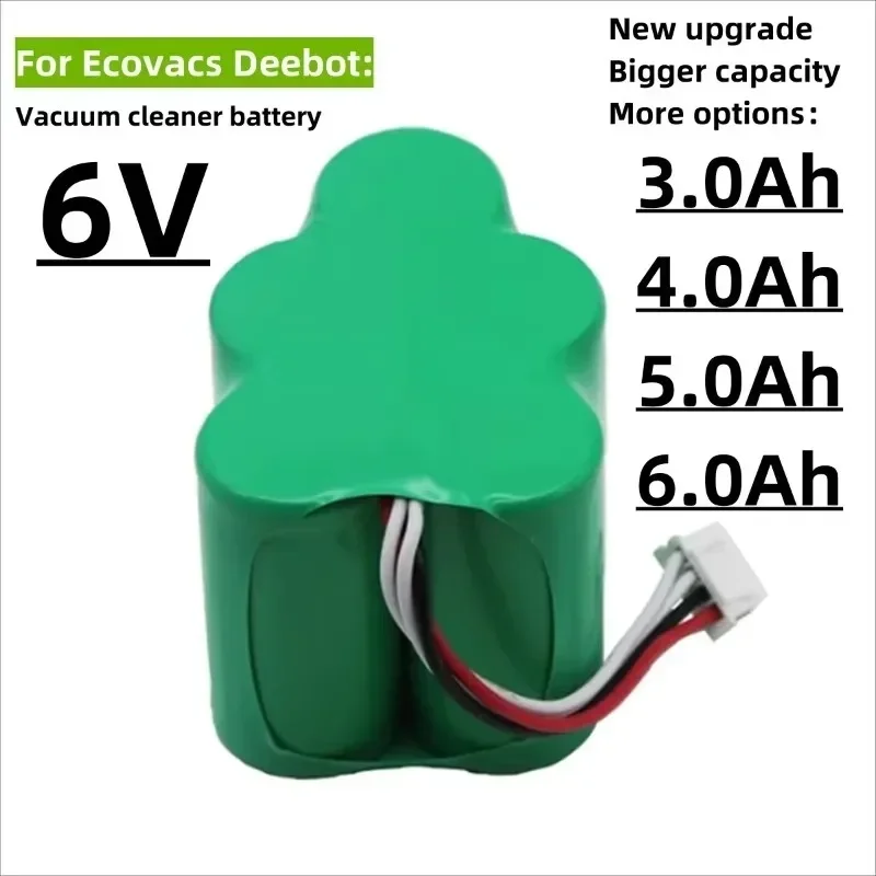 

For Ecovacs Deebot 6V 6000mAh Replacement NI-MH Battery for D73 D76 D62 D63 D63S D65 D66 D68 D77 D79 730 760 TBD71