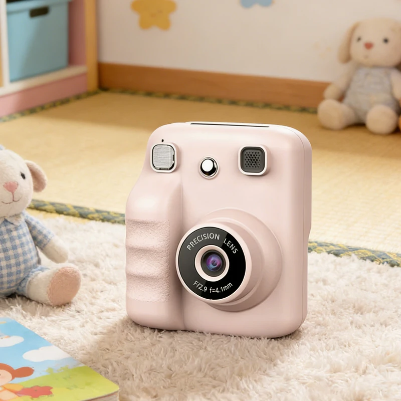 كاميرا أطفال للتصوير الفوتوغرافي طباعة فورية صور HD مسجل فيديو طابعة حرارية صغيرة كاميرا أطفال هدايا عيد ميلاد تعليمية