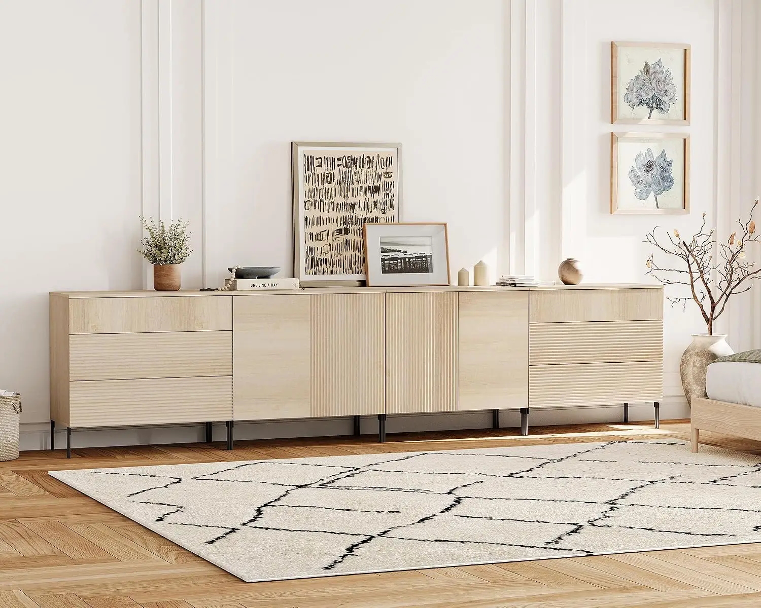 Large TV Stand for 120 Inch TV, 126