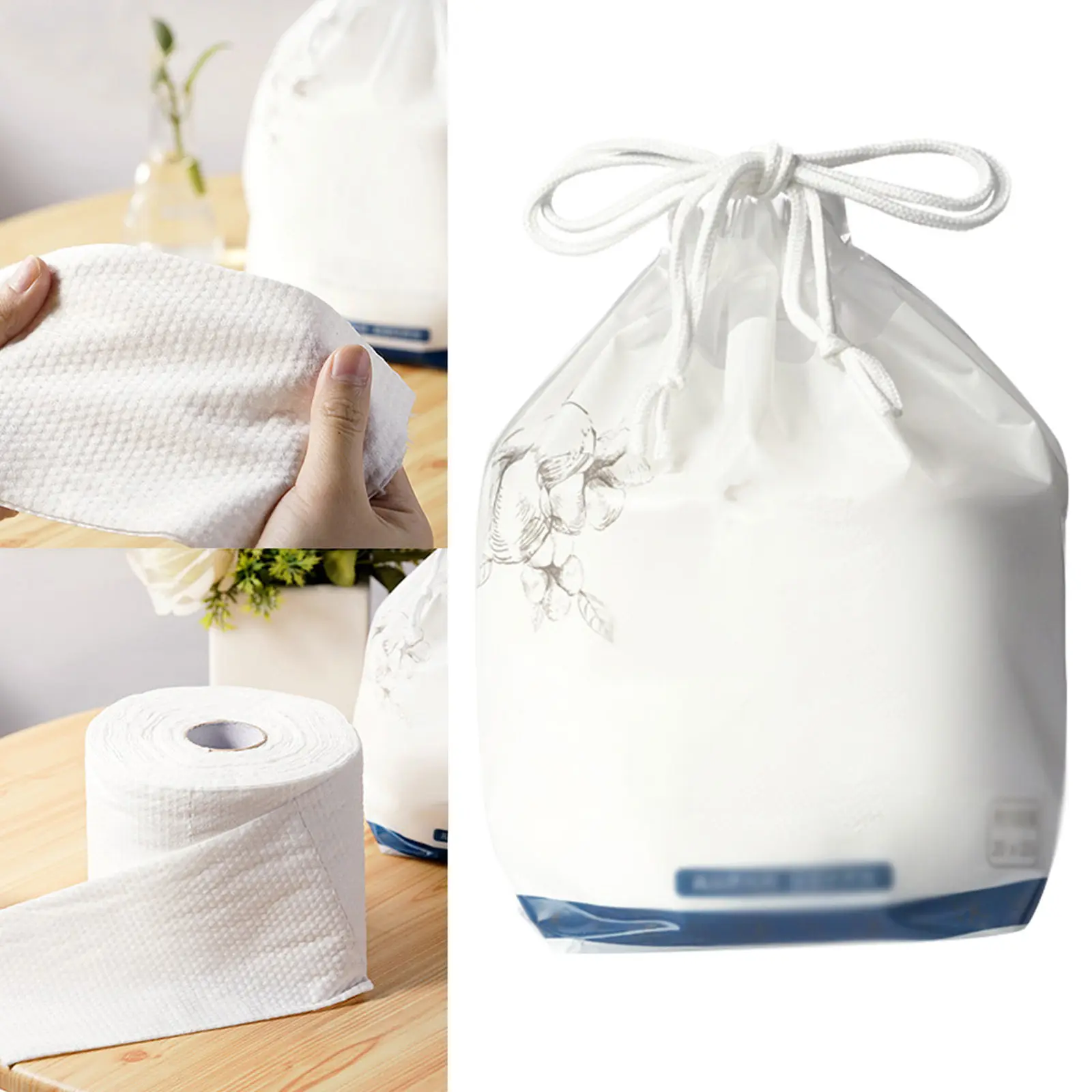 

100Pcs Thick Cotton Disposable Face Towel Soft Non-Woven Bulk Makeup Remover Wet Dry Towel Clean Facial Tissue