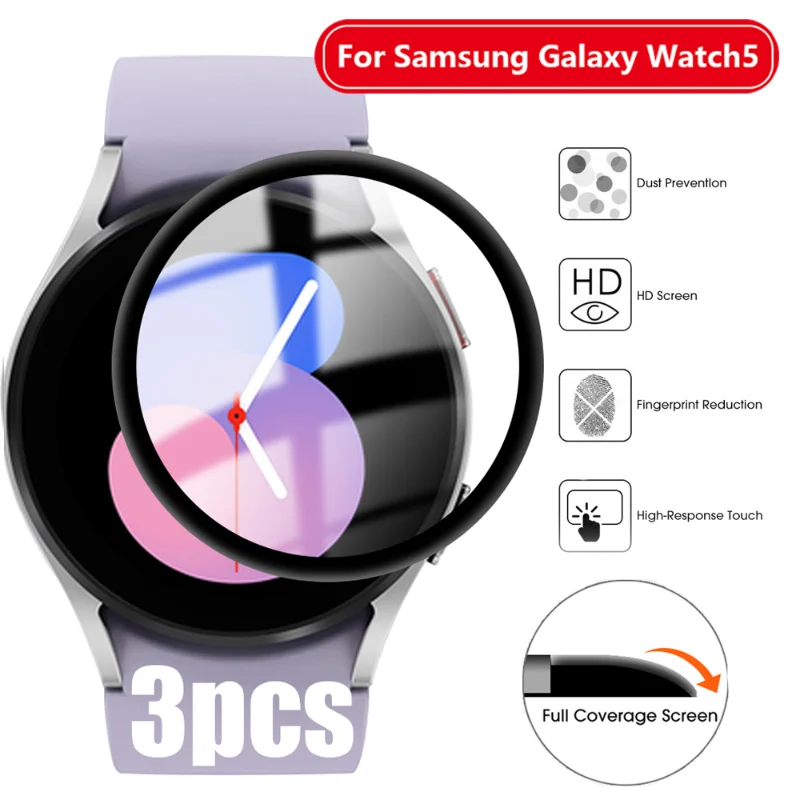 2022 New Curved Edge Screen Protector Film for Galaxy Watch 5 40mm/44mm Smartwatch Protective Film for Samsung Watch 5pro