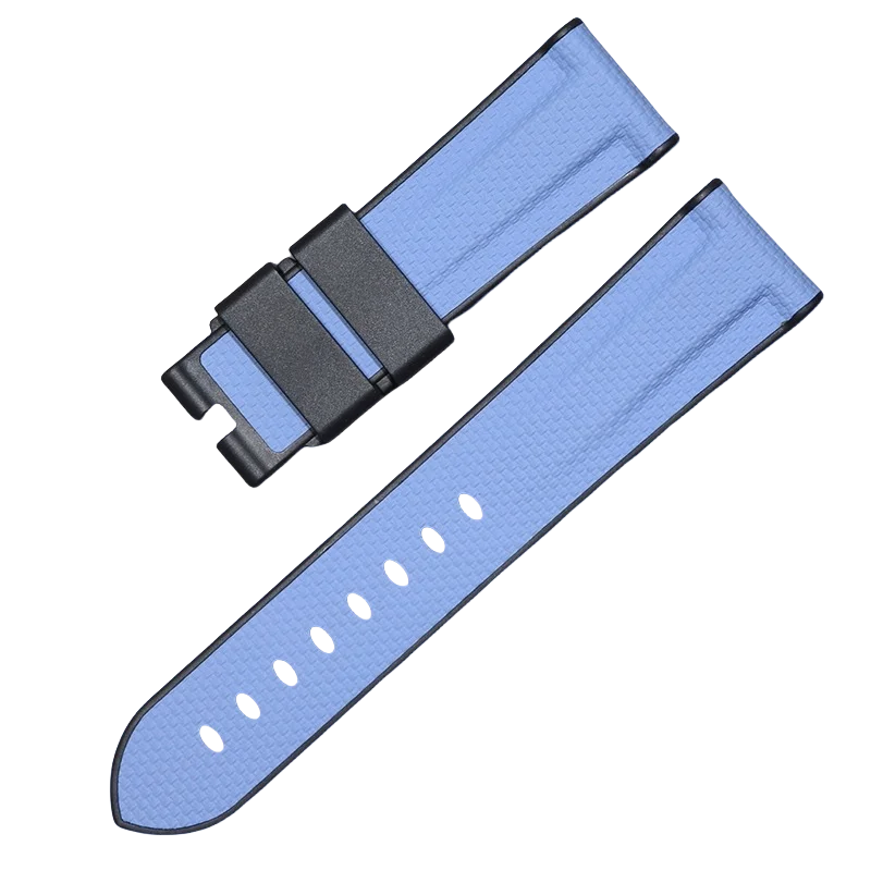 ДЛЯ PANERAI LUMINOR/СТРАМИРОВАННЫЙ РЕЗИНОВЫЙ РЕМЕНЬ 22 ММ PANERAI РЕМЕНЬ 24 ММ РЕЗИНОВЫЙ РЕМЕНЬ ДЛЯ ЧАСОВ