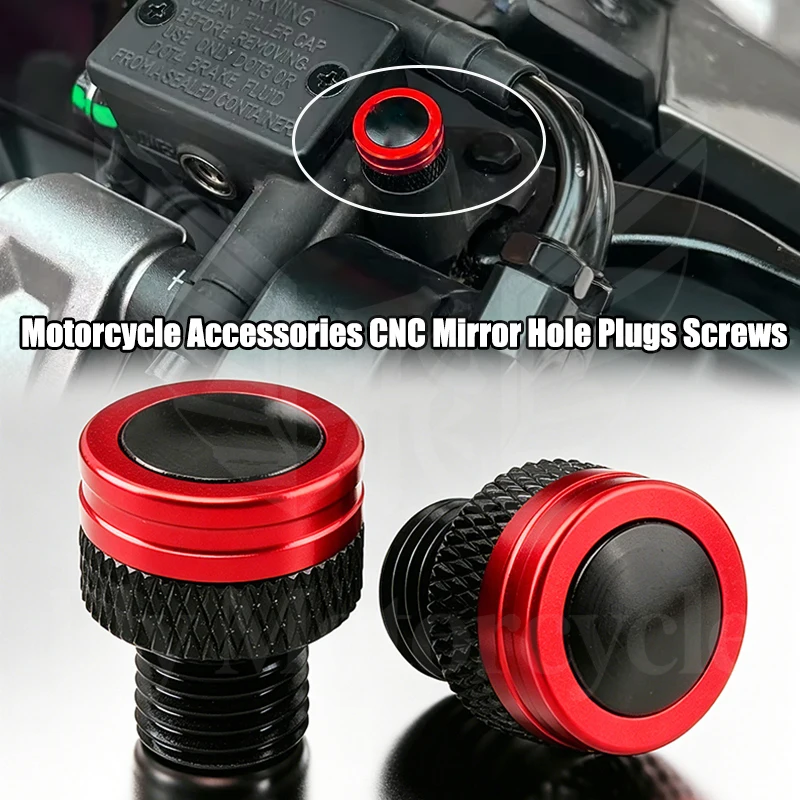 

For Aprilia RS457 RSV4 RSV1000/R Caponord 1200 Tuono 660 Factory 1100 Motorcycle Rearview Mirror Hole Plug Screw Bolt Cover Cap
