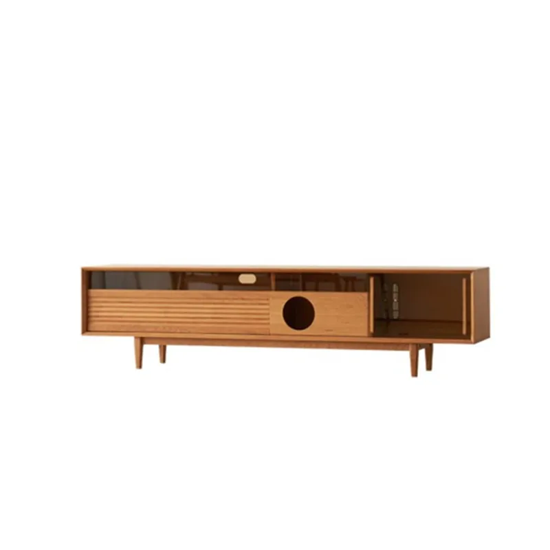 Art Design Drawers Tv Cabinet Custom Simple Brown Unique Storage Tv Cabinet Display Vintage Fernseherschrank Furniture Home