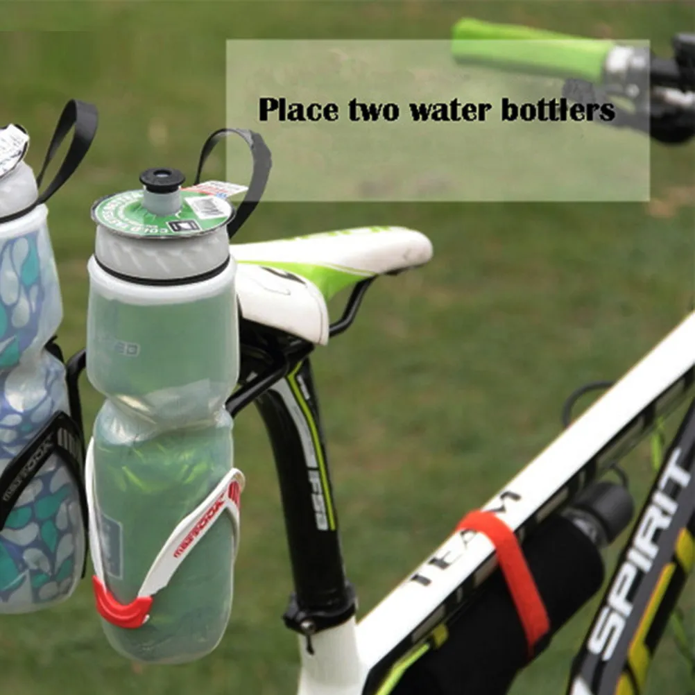 

Aluminum Alloy Bottle Holder Adapter Double Water Bottle Cage Rack Converter for Bike Seatpost Road Bike Cycling Mount