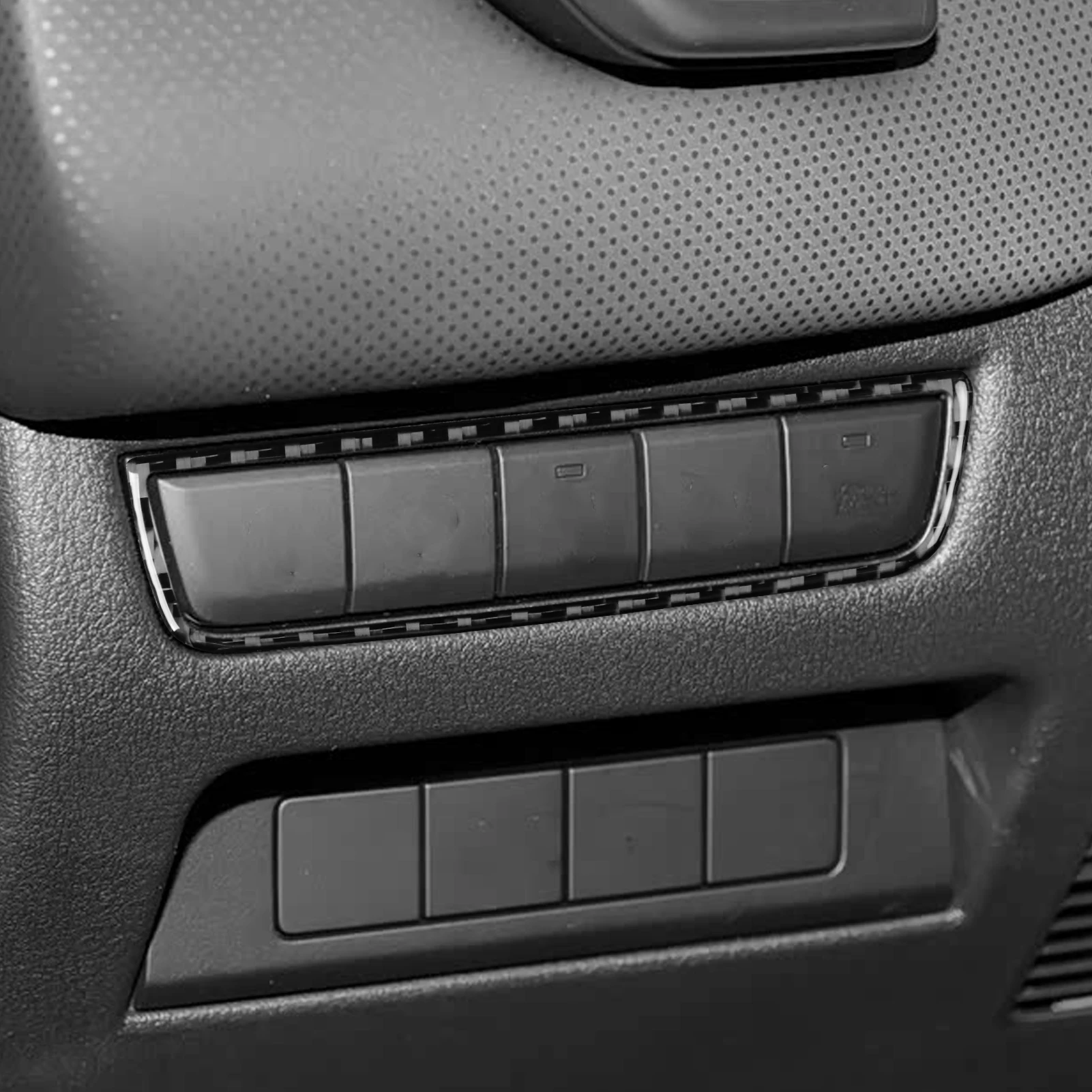 For Mazda CX-50 CX50 2022-2026 Carbon Fiber Parking Radar Switch Frame Panel Cover Decorative Car Accessories Decoration Sticker