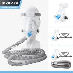 CPAP Mask Auto CPAP BiPAP Machine Accessory Comfort Face Cover & Headgear Headband for Sleep Nasal Apnea and Snoring Ventilator